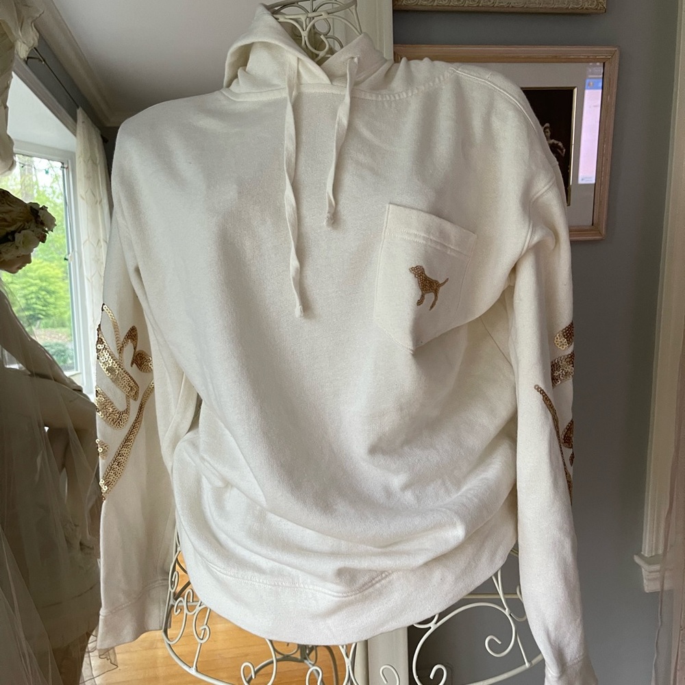 Pink Victoria’s Secret extra small bling hoodie